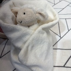 Jellycat Bashful Lamb Soother One Size Cream Plush Security Blanket Toy