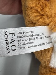 FA0 Schwarz Tiger Plush Laying Flat 15” Stuffed Animal Toy 2020