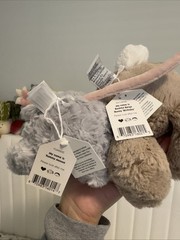 Authentic Jellycat Bashful Beige Bunny Birthday & Yummy Mouse BNWT 100% REAL HTF