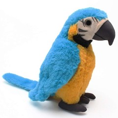 Macaw Parrot Plush Blue Bird Stuffed Animal Toy Gift Kids 9.8 Inch Soft