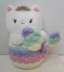 Meowmaid Glow Lights & Sounds F.A.O Schwarz White Multi Color Cat Plush Toy