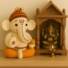 Baby Ganesh Crochet Structure | Lord Ganesha Gift for Baby Shower Birthday