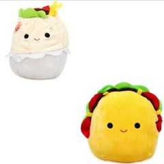 Squishmallows Tex the Taco Bernardo the Burrito 8in Plushie Set