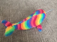 Douglas Plush RAINBOW NARWHAL Stuffed Animal Cuddle Toys Whale Narwhal Narwals