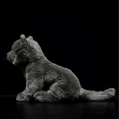 Lifelike British Shorthair Cat Plush Stuffed Animal Toy Cat Doll 32cm