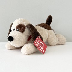 GUND Skip Puppy Dog Plush Brown Eye Patch Red Collar 10” Stuffed Animal Toy Tags