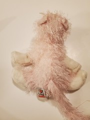 Ganz Webkinz Pink White Cat Plush Stuffed Animal No Code HM189 Fuzzy 8 Inch