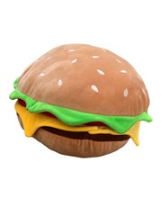 Hamburger w Cheese Plush 16” Novelty Pillow