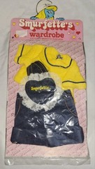 Vintage 1983 Smurfettes Wardrobe Fits Floppy Smurfette Plush Jean Coveralls New