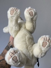 Super rare anima white lion cub plush embroidered paws new tab realistic
