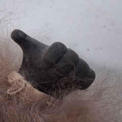 Real Fur Stuffed Gorilla Plush Toy Animal Rubber Face Banana Thumb Sucker