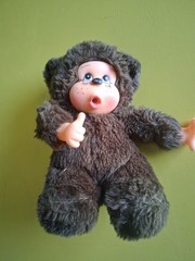 Vintage Nod Togs Thumb Sucking Monchichi plush Stuffed 10″ Doll Animal Monkey