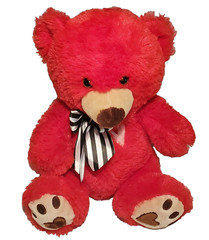14″ Dan Dee Red Bear Pink Heart Plush Stuffed Animal Soft Love Valentine Joy
