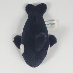 VTG Sea World Shamu Orca Killer Whale 6″ Plush Stuffed Animal Toy Red Eyes 80s