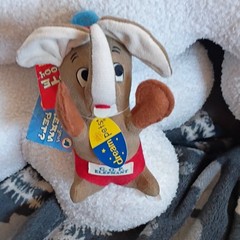 Dream Pets Brown Red Blue Elephant Plush Stuffed Animal Toy with Tags Small