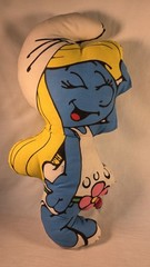 Vintage 1980’s Smurfs Plush Pillow Smurfette And Smurf Set Of 2
