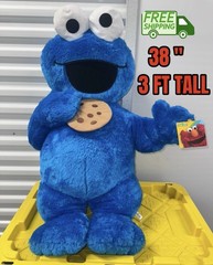 JUMBO SIZE Sesame Street 38″ Cookie Monster Classic Plush/ Awesome Condition!