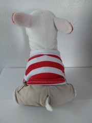 Target Bullseye Puppy Dog Plush 6″ Red White Striped polo