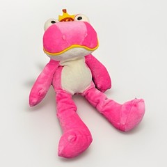 Commonwealth Pink Frog Plush Princess Crown Velour Floppy Vintage 1995 HTF 12”
