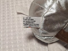 Vintage 2001 Hershey’s Chocolate Kiss Plush Beanie Silver Kisses Teddys Friends