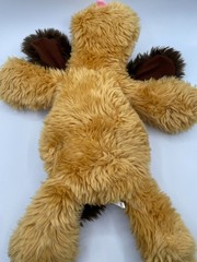 Chosun Shaggy Floppy 20″ Puppy Dog Laying Down Pink Tongue Brown Ears Tan Plush