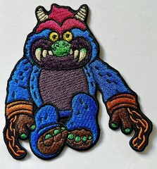 MY PET MONSTER embroidered logo patch plush doll figure action 80s retro action
