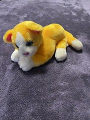 Vintage Lisa Frank Yellow Sunflower Kitten Plush 1998 Used Good Condition Rare