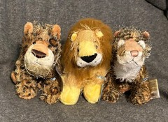 LOT OF 3 WEBKINZ BY GANZ NWT LION TIGER ELEPHANT #HM006 HM031 HM032 BY GANZ