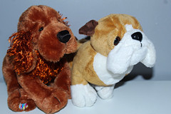 Lot of 2 Ganz Webkinz Lil’ Kinz Dogs Bulldog HS126 & St. Bernard HS012 Plush