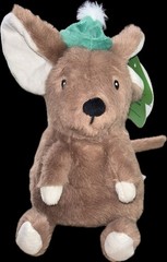 NEW NWT Giggle Scope Brown Mouse Plush Stuffed Animal 8″ Green Hat Target US36