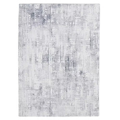 Roxie Faux Rabbit Ivory & Gray 5X7 Area Rug