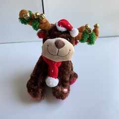 Goffa Animated Merry Bright Musical Reindeer Plush Jingle Bells Holiday 12″ Work