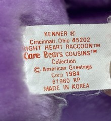 2 Care Bears Kenner 1983 Pink Rainbow Bear & Purple Love Lamp Plush Animals