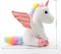 Sew Butiful 8″ Unicorn Stuffed Animal – Cute Plush Toy Gift for 3-8 Years Old Gi