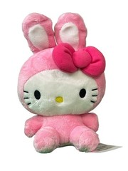 Hello Kitty Pink Plush Bunny Stuffed Toy With Bow By Sanrio 8″ Surface Clean Onl
