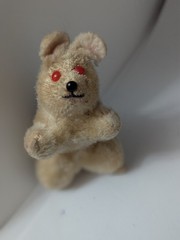 Vtg. Original Steiff Pieps Mouse Made in Germany Mohair/ Wool/Cotton 3 1/4″