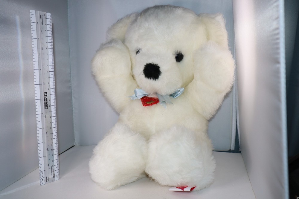 Vintage 1979-1980 Dakin Cuddles White Teddy Bear Plush Stuffed Animal