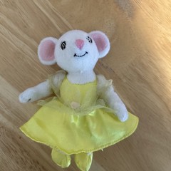Angelina Ballerina Mini plush Mouse doll yellow dress 2005 Sababa Toys