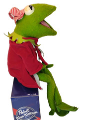Bedtime Kermit the Frog Vintage 1976 #850 Muppets X-RARE Orig Hat & Robe