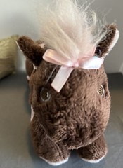 T.A.G. Pony Horse Plush Pink Heart Embroidered Peace Love Ponies 12″ Stuffed Toy