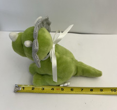 Frankford Dinosaur 7″ Plush Green Triceratops Silver Glitter Eyes Stuffed Animal