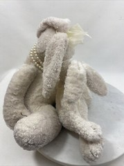 Easter Plush Image Ellis Bunny Rabbits Stuffed Mom and Baby White 11″ Tall Toys