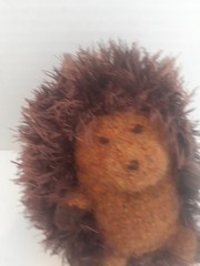 Hedgehog Plush Handmade Felted Wool Eyelash Yarn Toy Soft Stuffed Animal 9”
