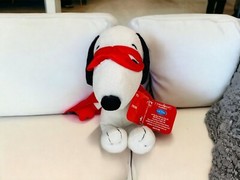 Snoopy Masked Marvel Cos Play Mask Cape Peanuts Plush Stuffed Animal 8″ New