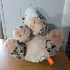 Wild Republic Snow Leopard Grey Black Spots Plush Stuffed Animal Tulsa Zoo 9″