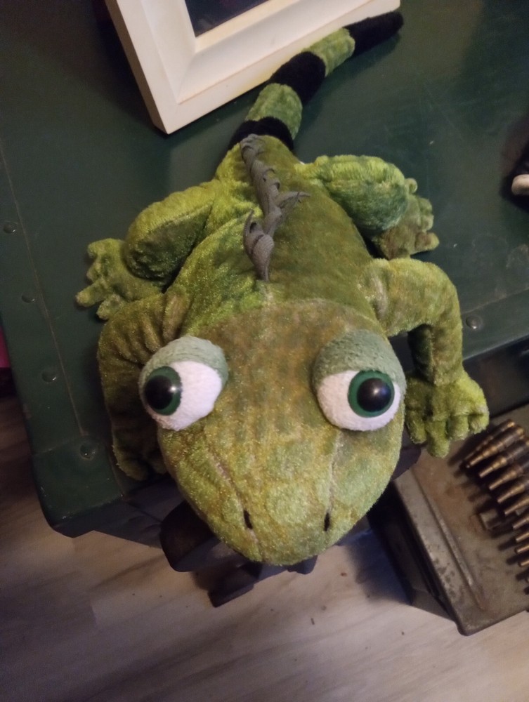 Ganz Webkinz Iguana Lizard Plush Stuffed Animal 16″ HM340 Green Reptile Preowned
