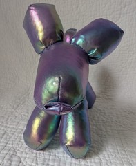 Balloon Dog Animal Stuffed Iridescent Plush 9 in X 8 in *Read