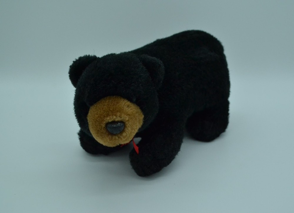 The Stuffed Animal House Plush: Vancouver BC Canada Black Bear with Red Collar