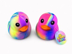 Duck Squishy 🦆 Sunny Days Jumbo | Lot Of 2 | Viral Tiktok Toy Multicolor Tie-Dy