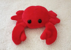 Plush Miniature Red Crab 3 1/2″
